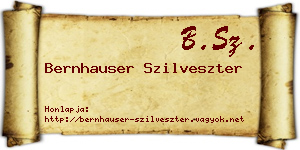 Bernhauser Szilveszter névjegykártya